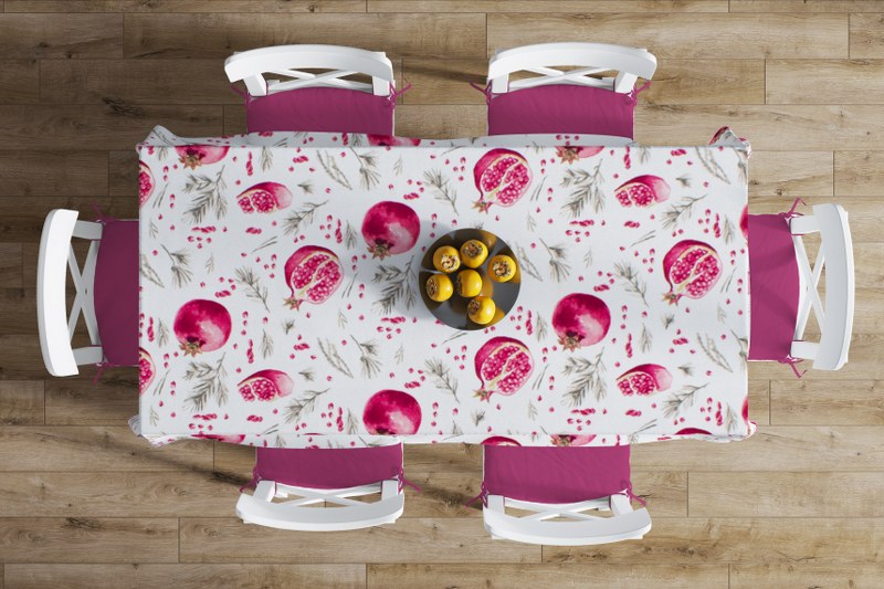 Τραπεζομάντηλο Polycotton Αλέκιαστο 140x180εκ. Pomegranate 458 White DimCol (Χρώμα: Λευκό, Ύφασμα: 70% Βαμβάκι-30% Polyester) - DimCol - 33313354001